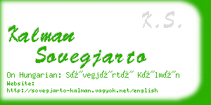 kalman sovegjarto business card